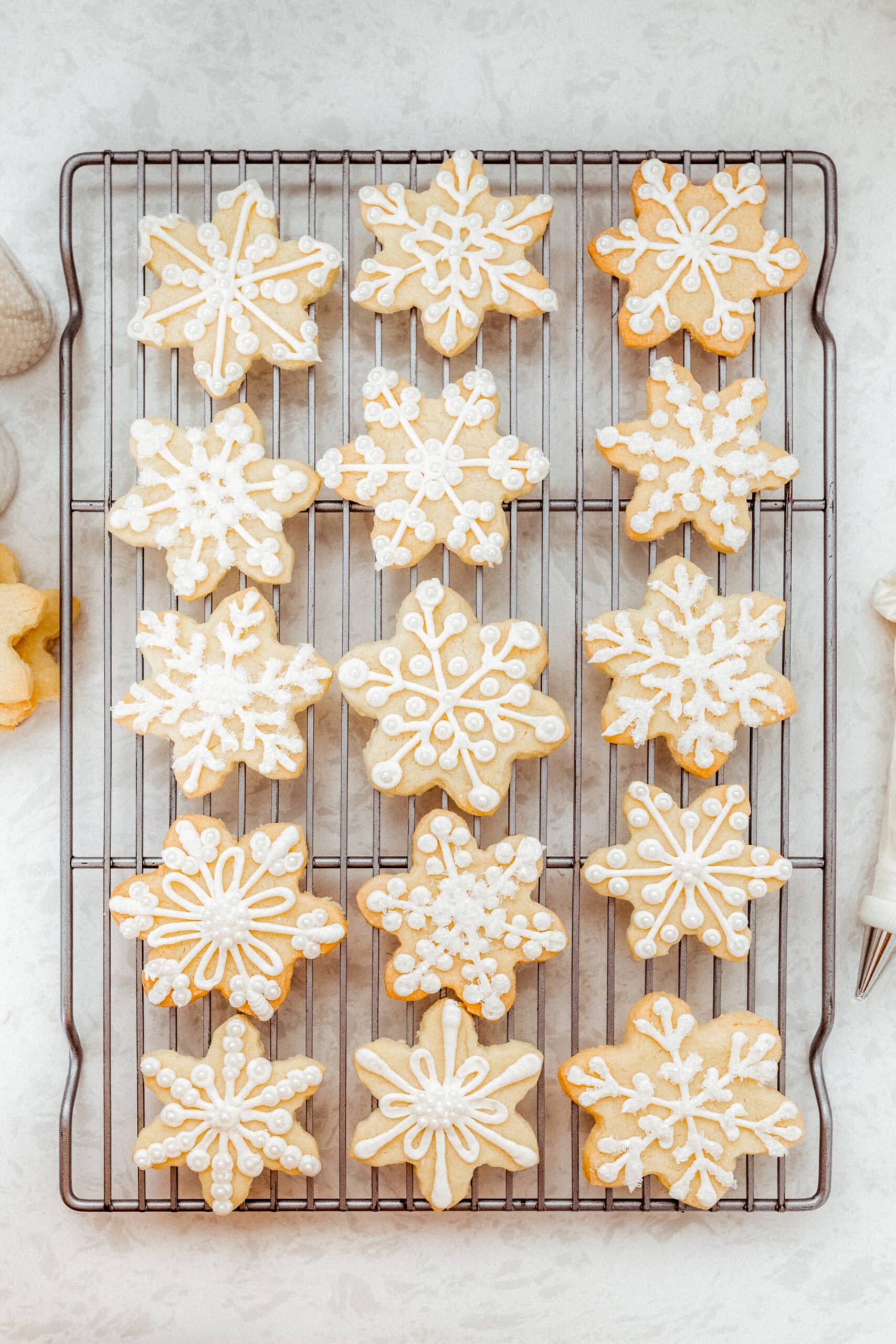 Tips and Tricks for Beautiful Snowflake Sugar Cookies | Charmed by Camille