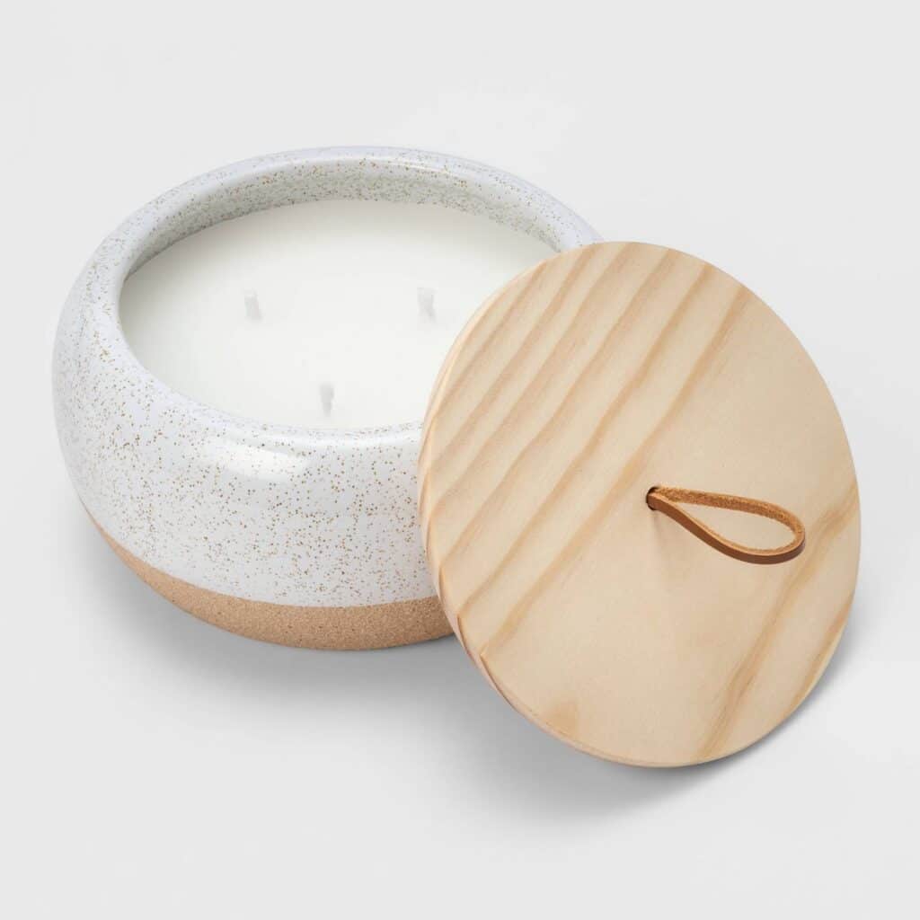 Stylish Citronella Mosquito Repellant Candle - Outdoor Dining Table Decor Under $50 | Charmed by Camille