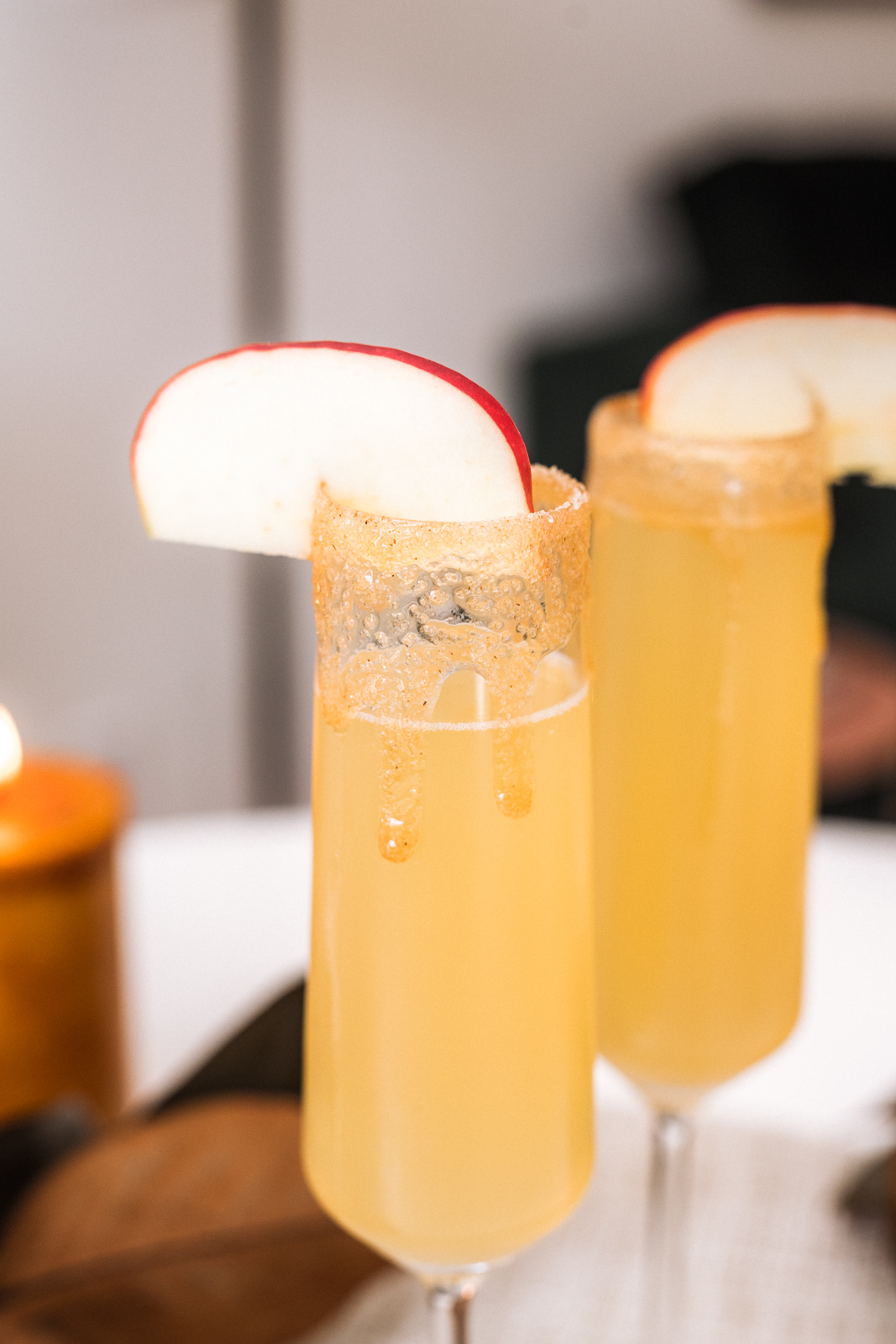 Caramel Apple Cider Mimosas - Easy Fall Brunch Cocktail! - Goodie