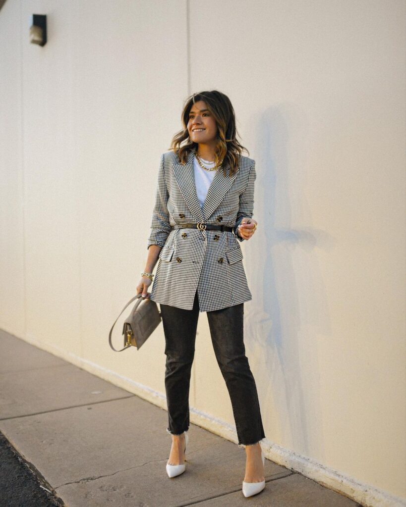 How to Style a Blazer with belt How to Style a Blazer with belt