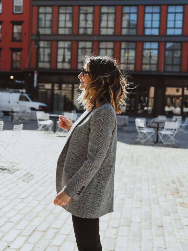 plaid blazer outfit ideas