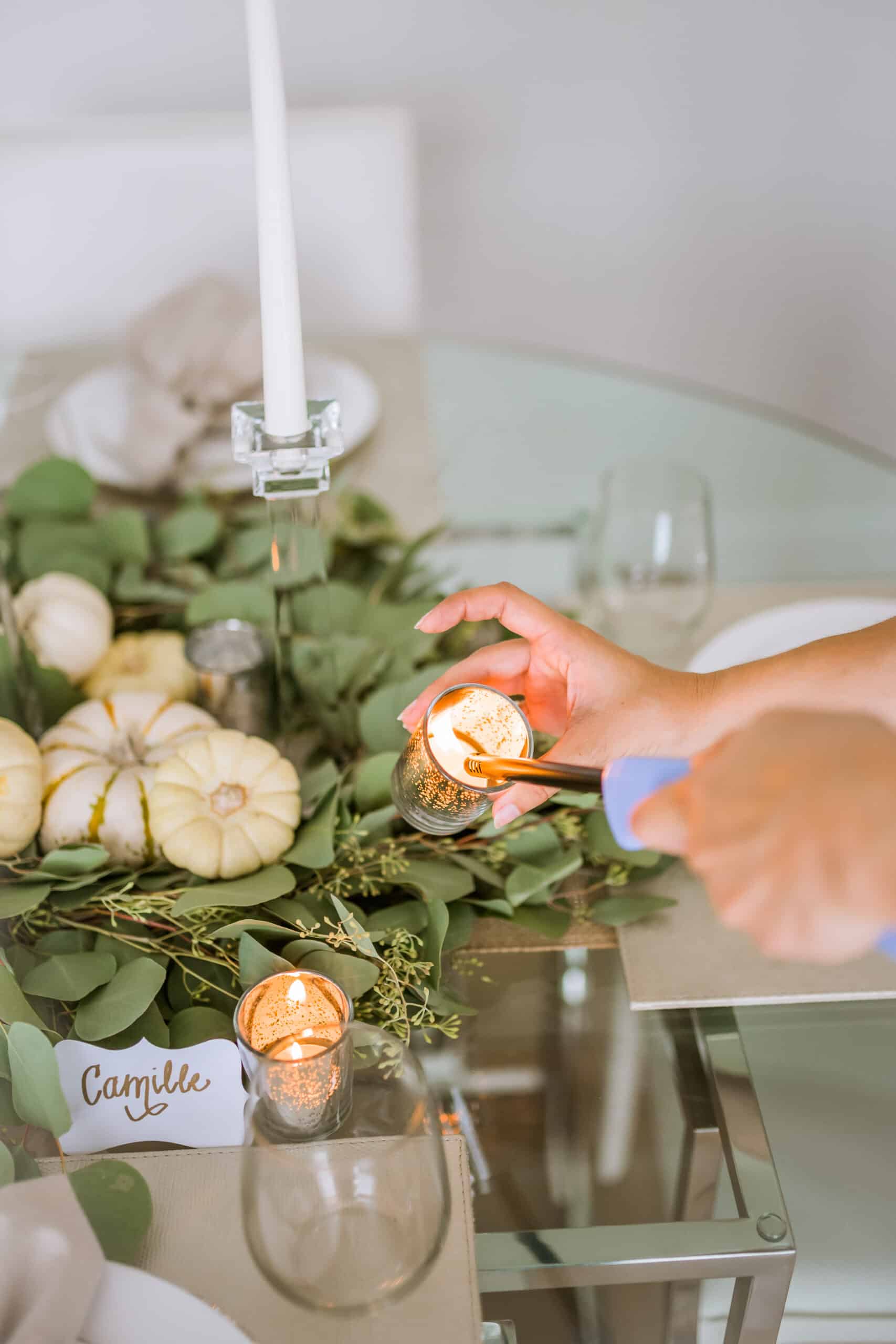 Lighting candles Lighting up candles