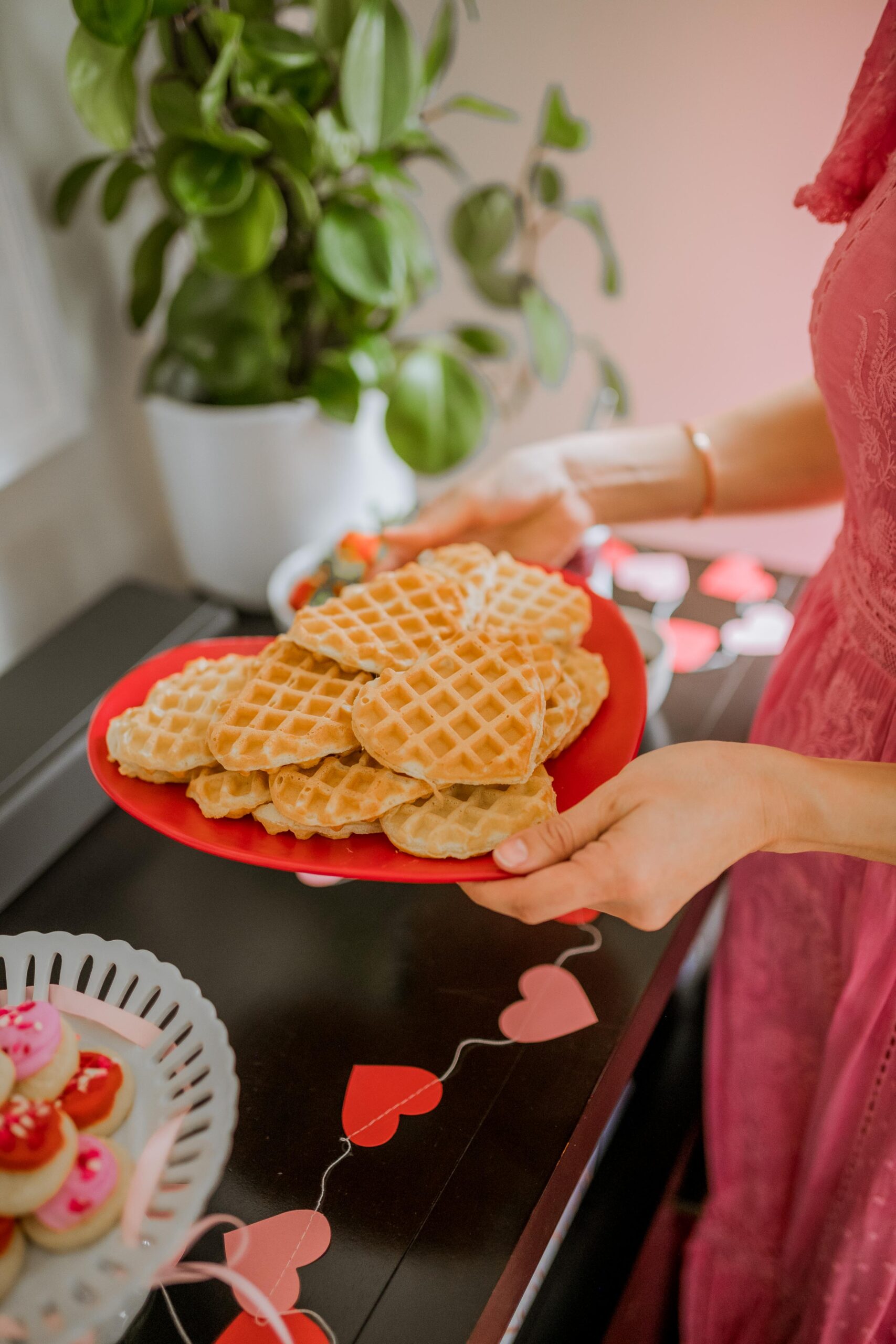 heart shaped waffles 