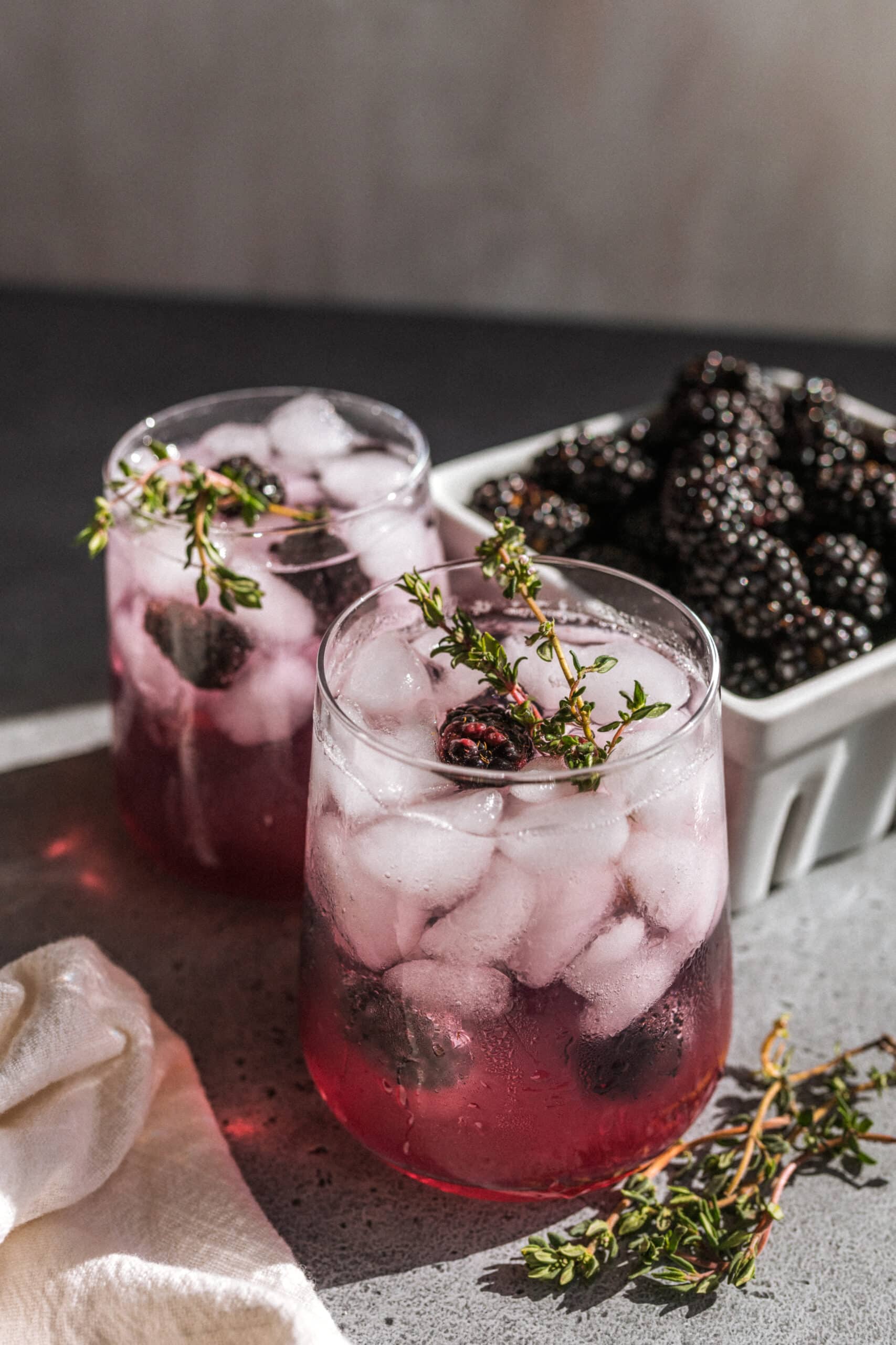 Blackberry Thyme Spritzer How to Make a Blackberry Thyme Spritz (Non-Alcoholic Version) | Charmed by Camille