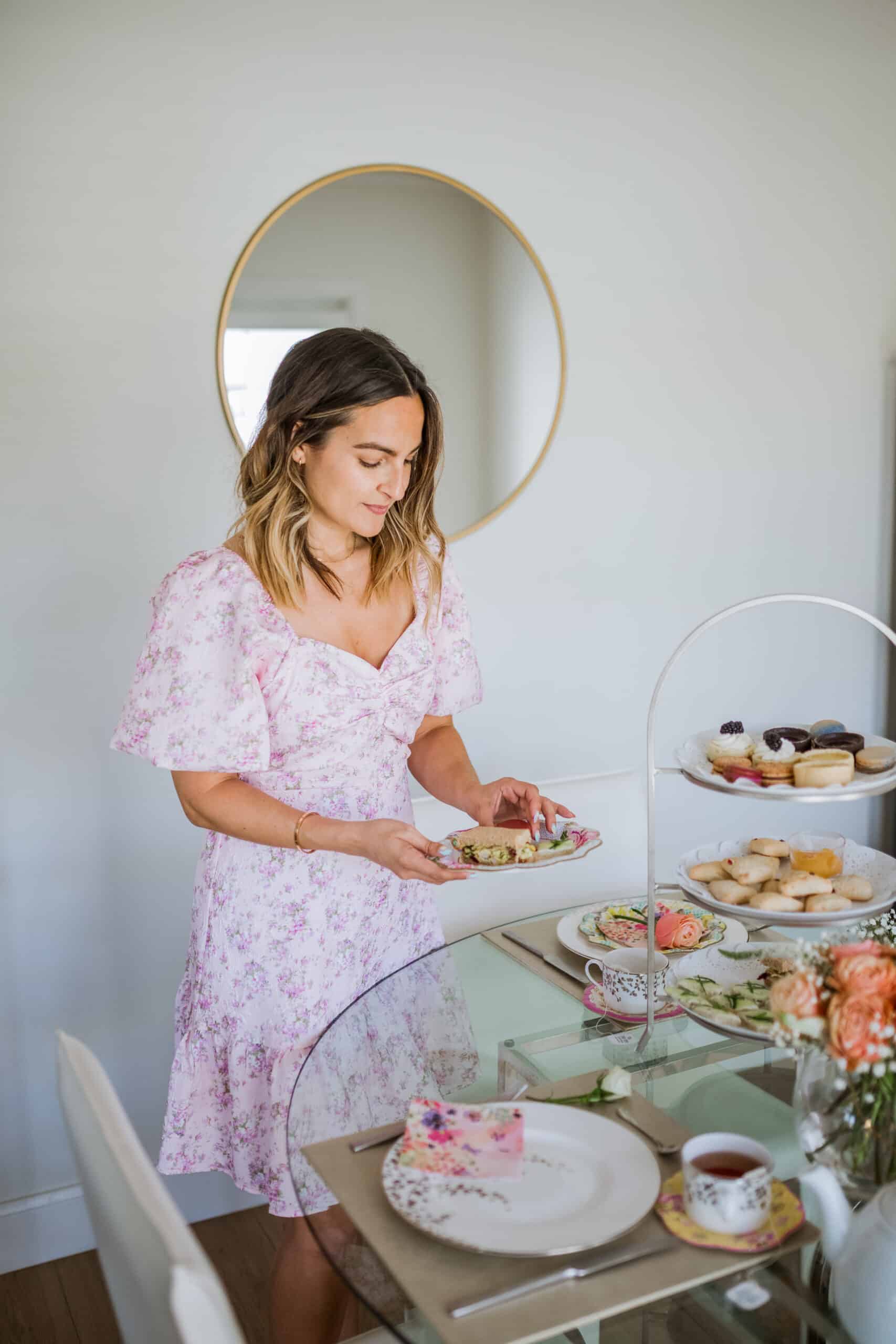 Charmed by Camille blogger getting her food 