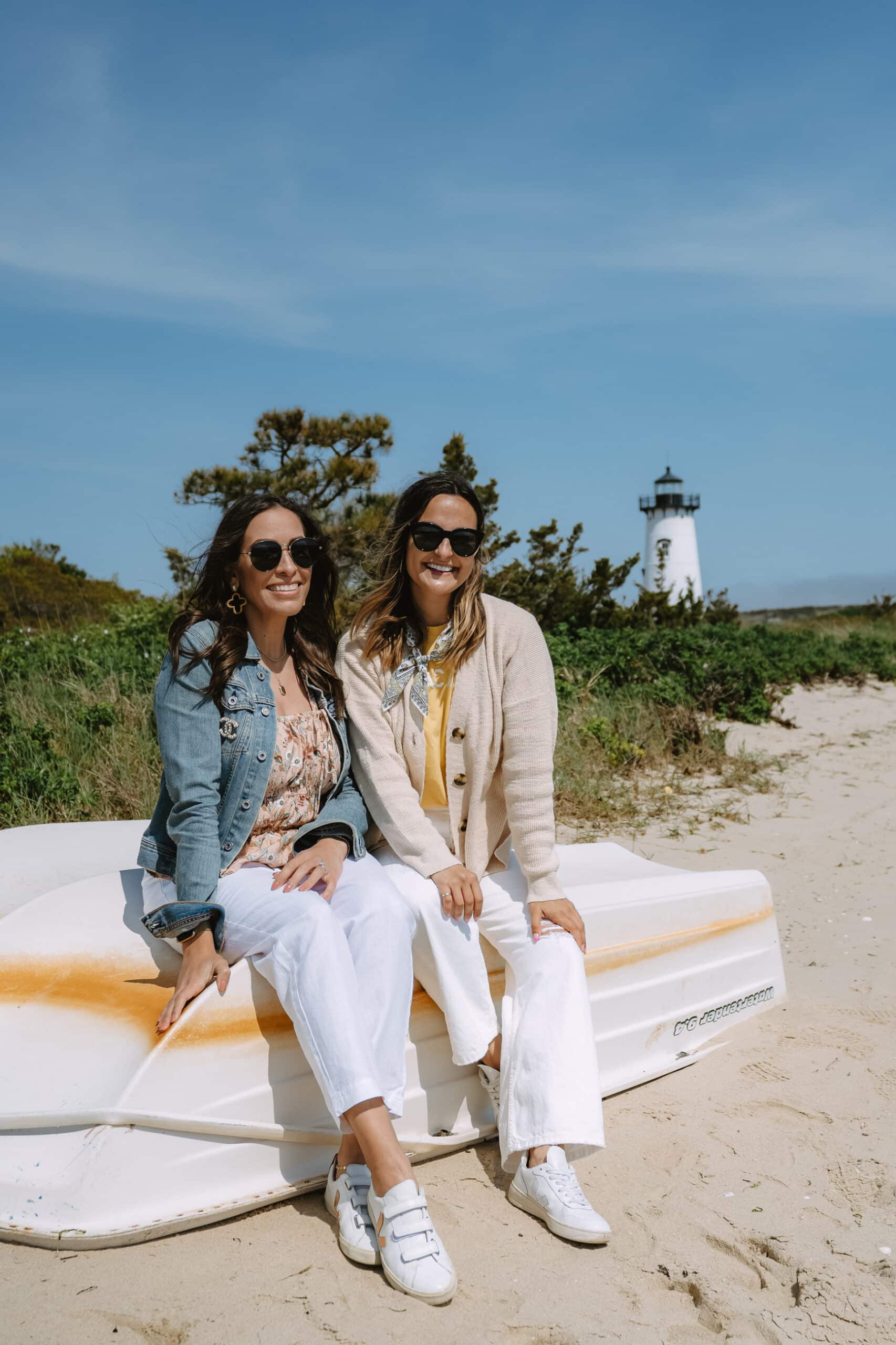 Amanda and Camille at the beach