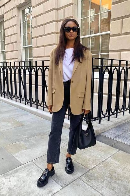 How to Wear Chunky Loafers with jeans