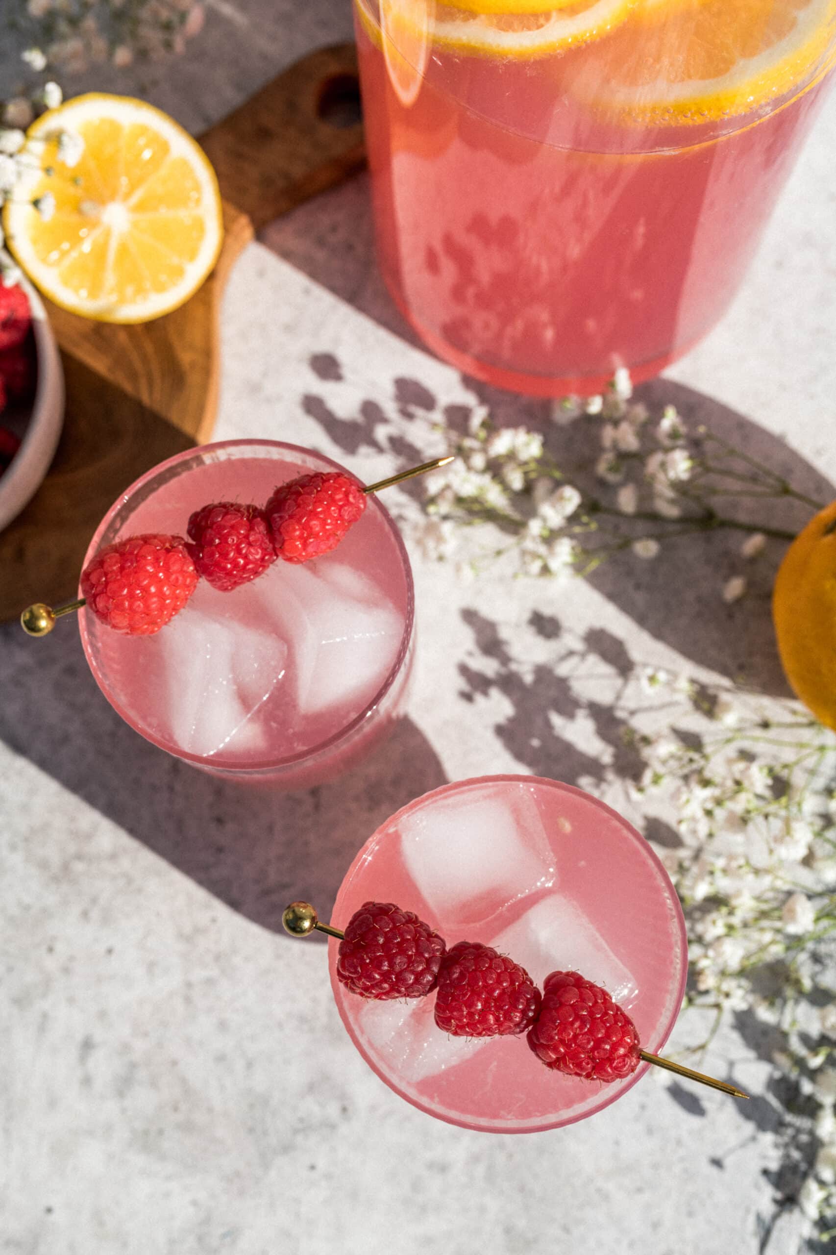 Pink Vodka Punch Pink Lemonade Vodka Punch Recipe  | Charmed by Camille