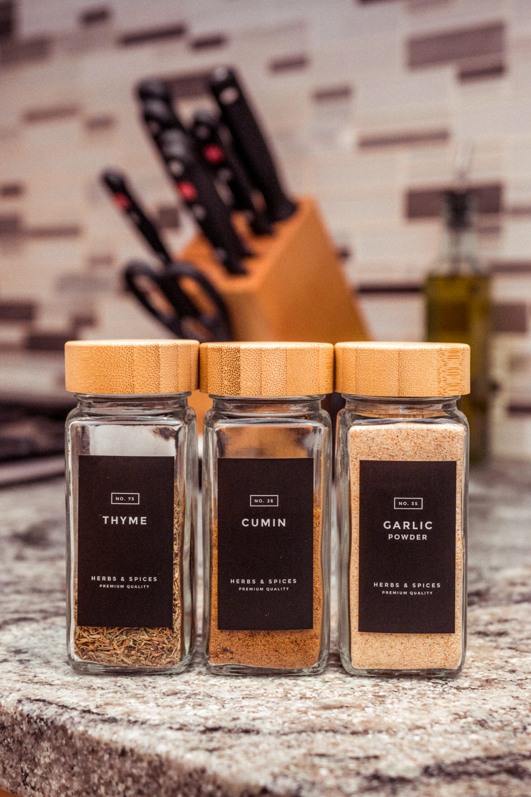 Spice Jar labels