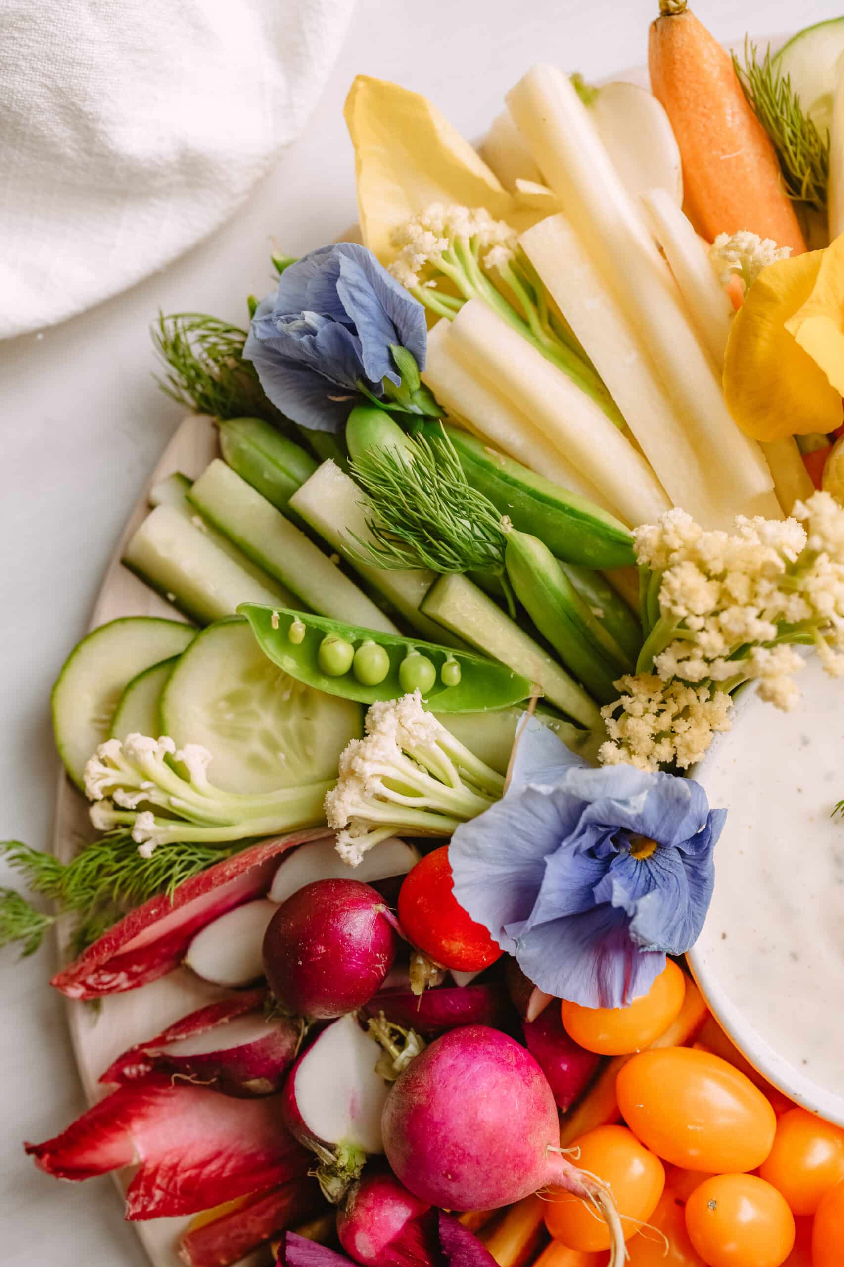 Crudite Platter step by step Veggie Board step by step
