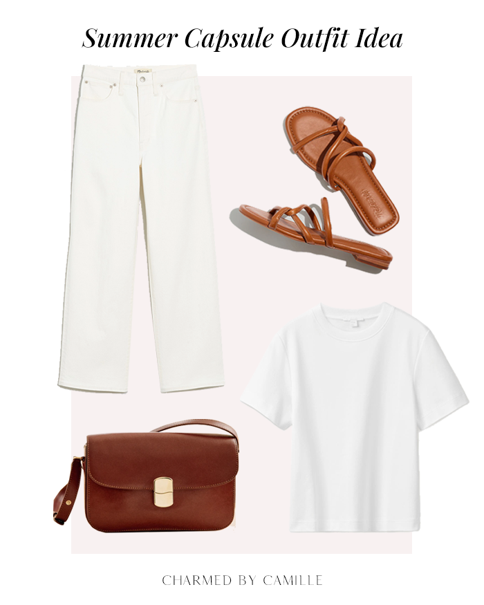 Summer white jeans look