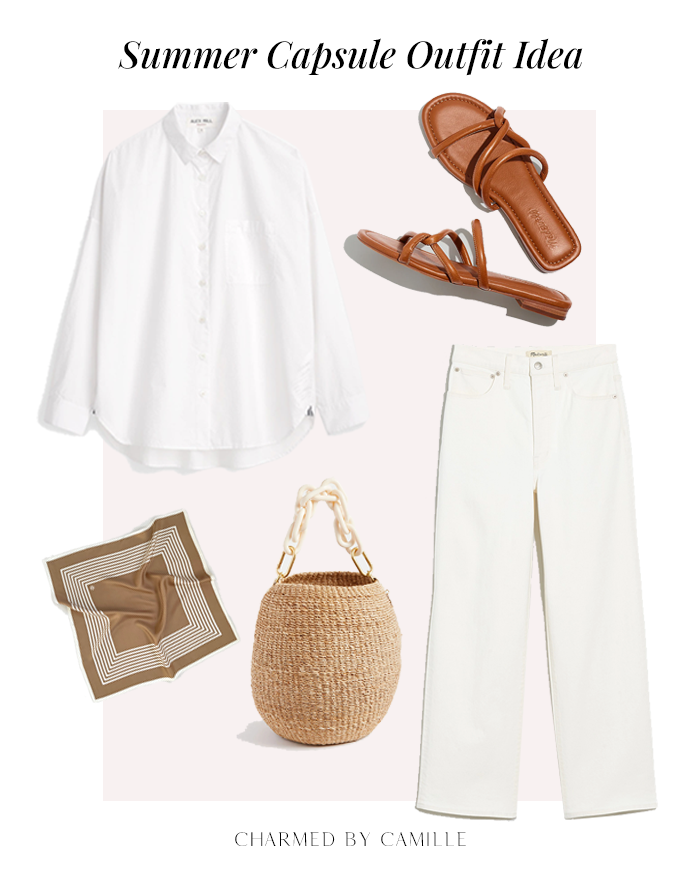 classic white jeans summer outfit