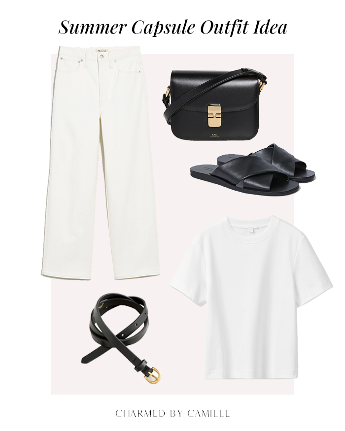 Summer white jeans outfit