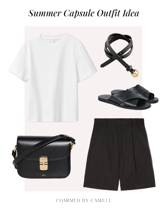 Summer black shorts outfit