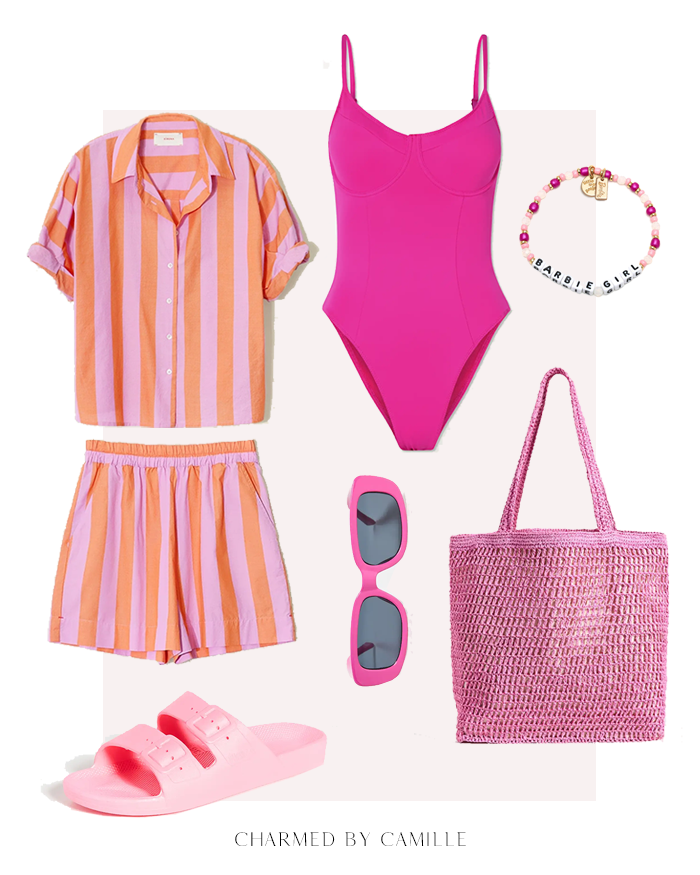 Beach Vacation Barbiecore Pink Outfit Ideas