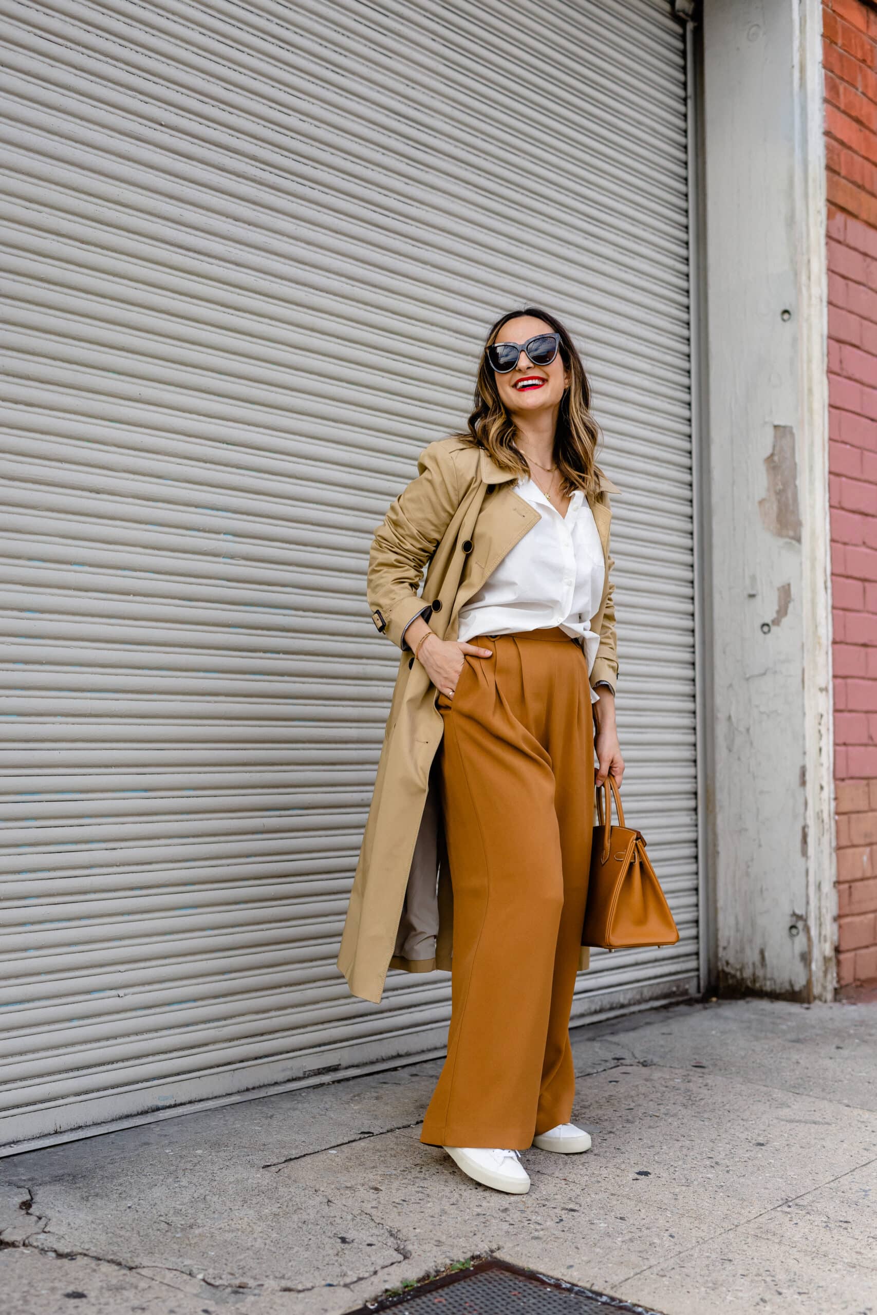 wide leg pants with trench coat wide leg pants with trench coat