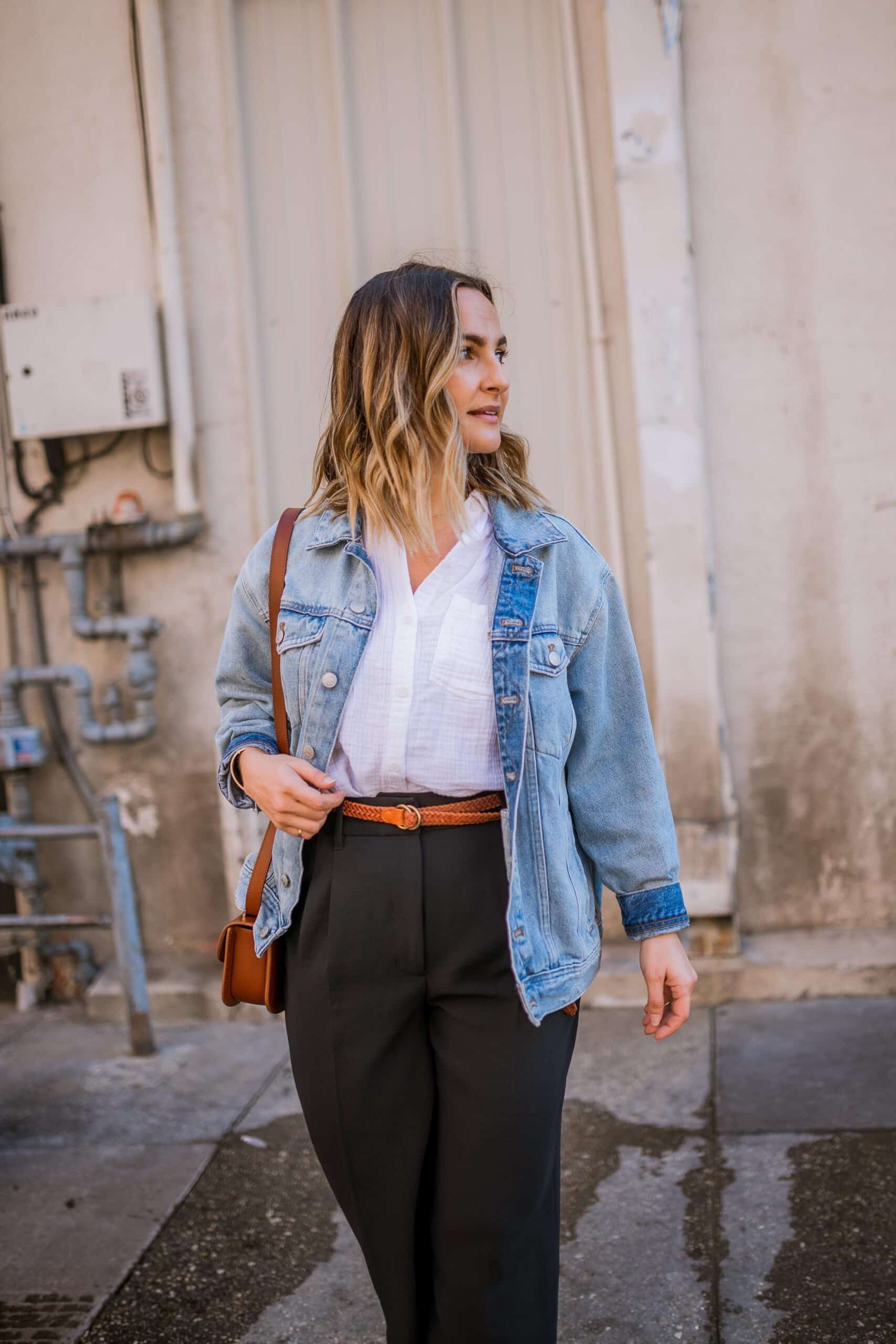 The Best Fall Jackets for Women | Classic Denim Jacket Black Pants