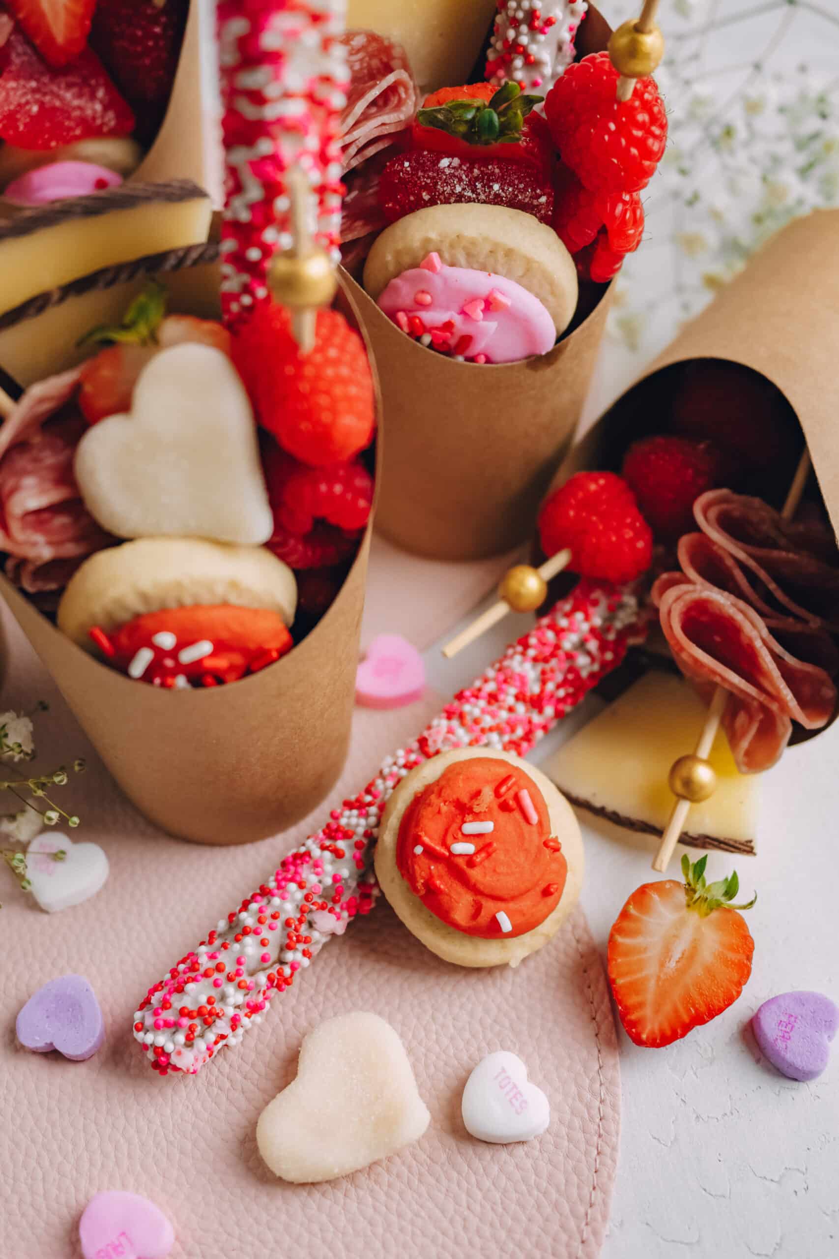 Valentine's Day Charcuterie Cups