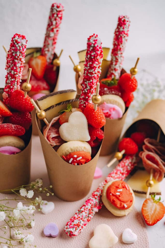 Valentine's Day Charcuterie Cups