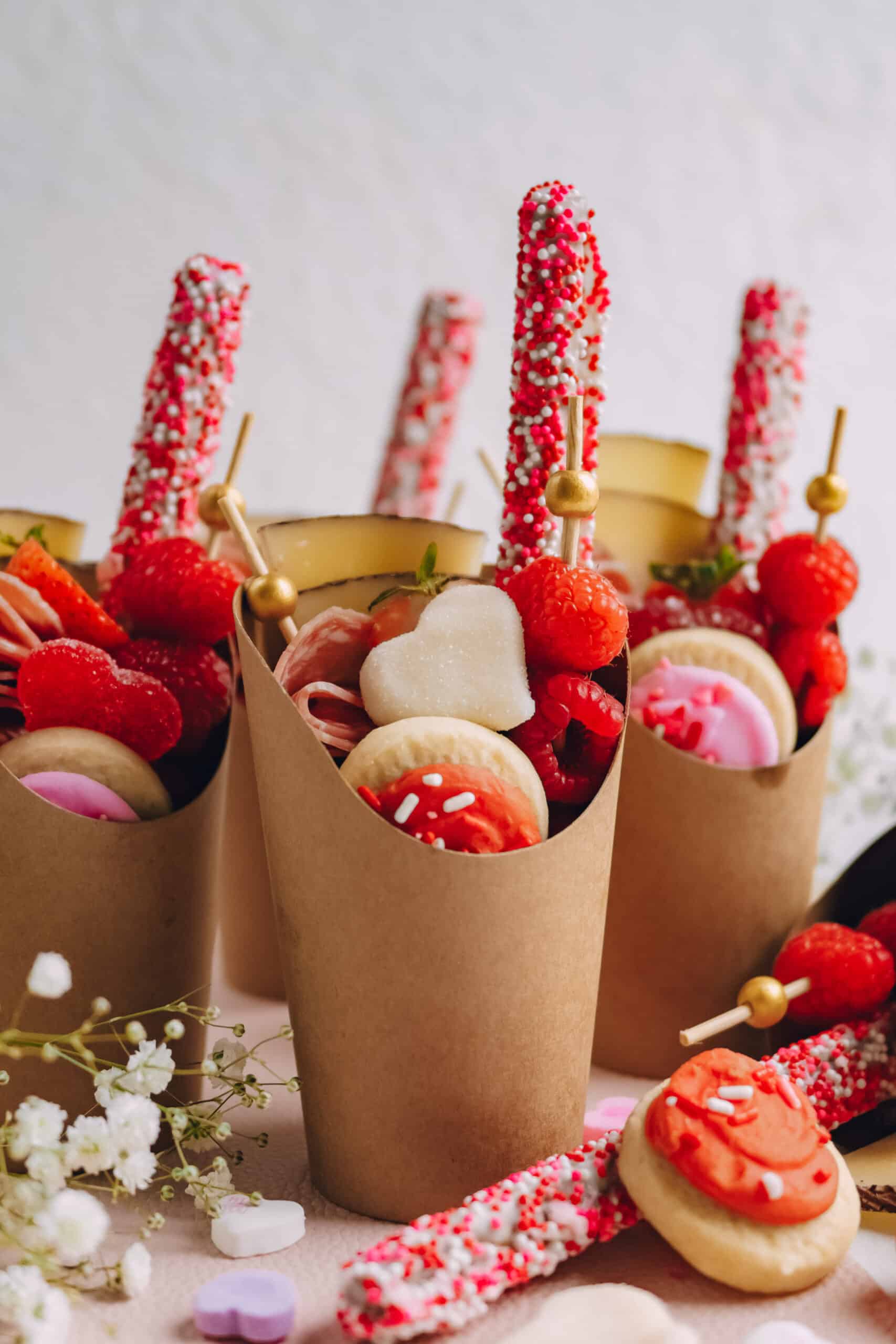 Valentine's Day Charcuterie Cups