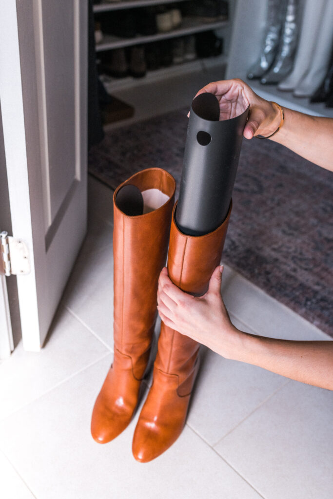 Boot shapers for shoe organization