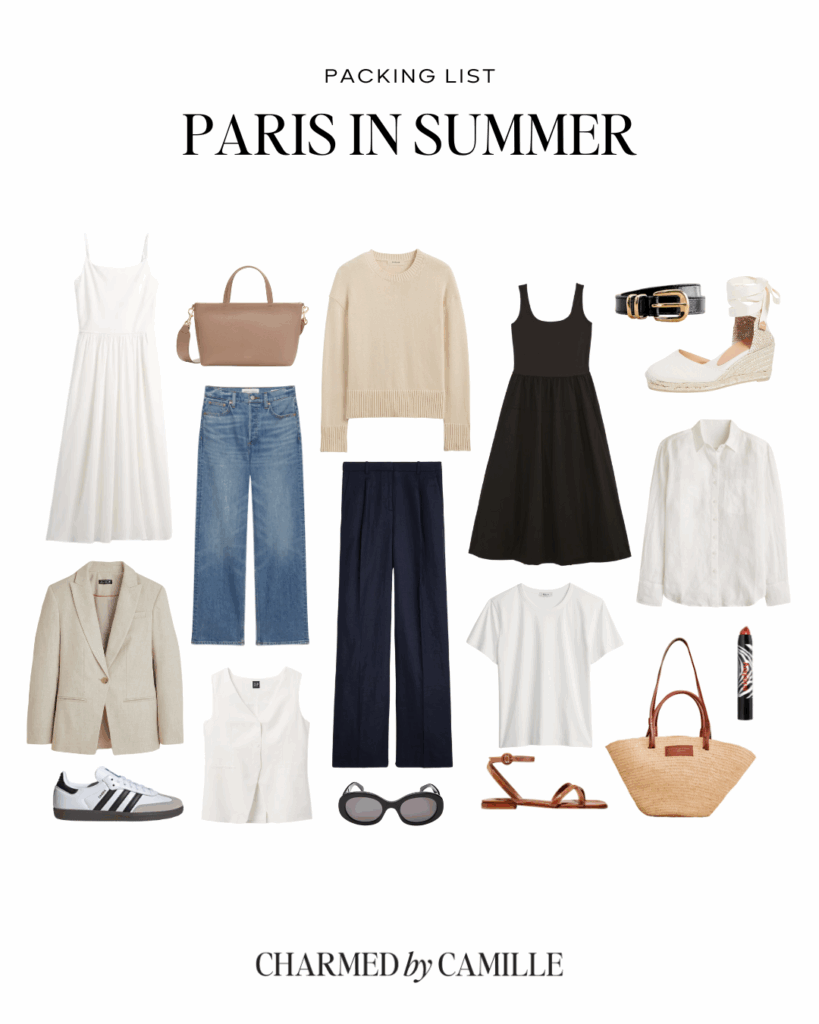 Paris in summer packing list Paris in summer packing list