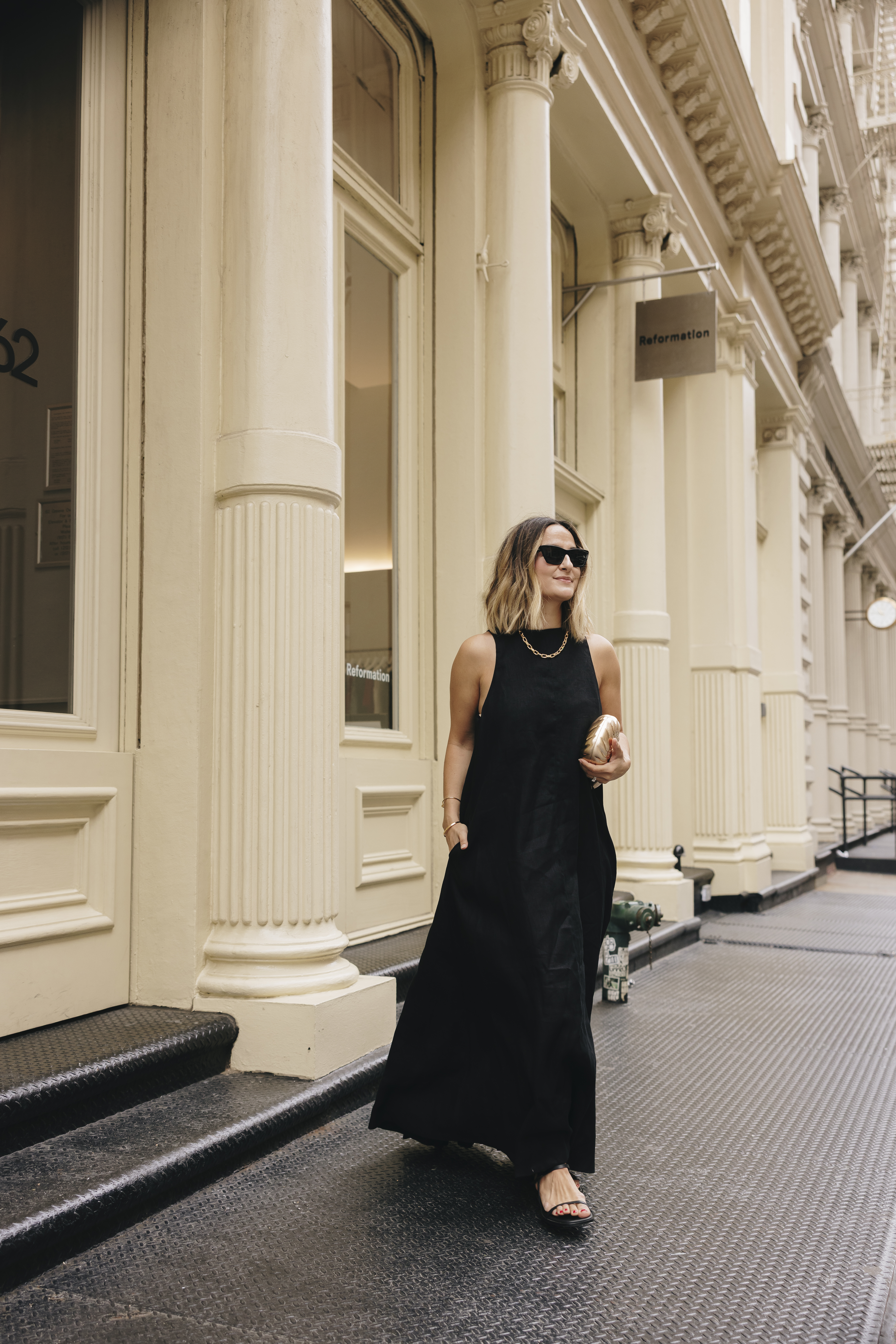 blue dress for baby girl In The Spotlight Black Glitter Mesh Maxi Dress | Thigh Split main image 1