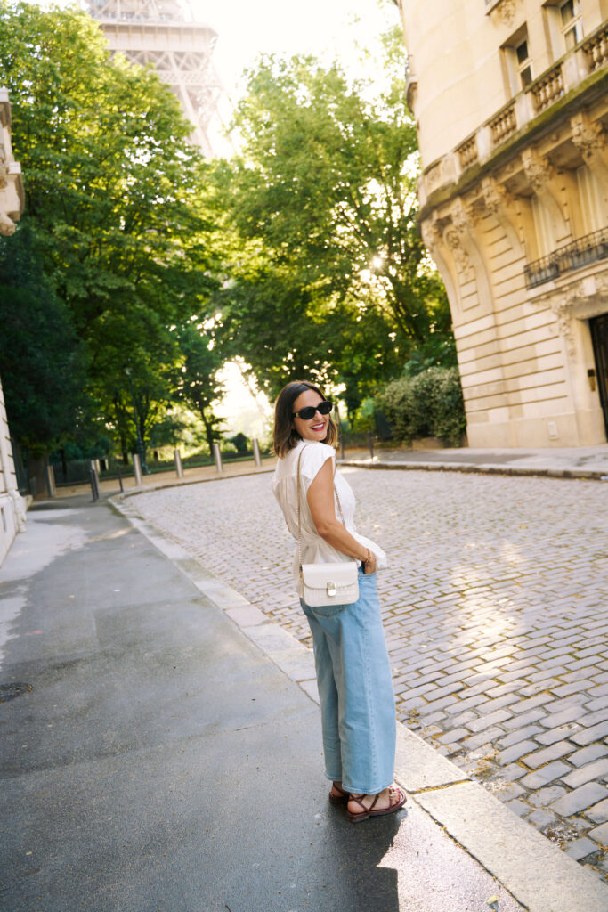 white top and jeans