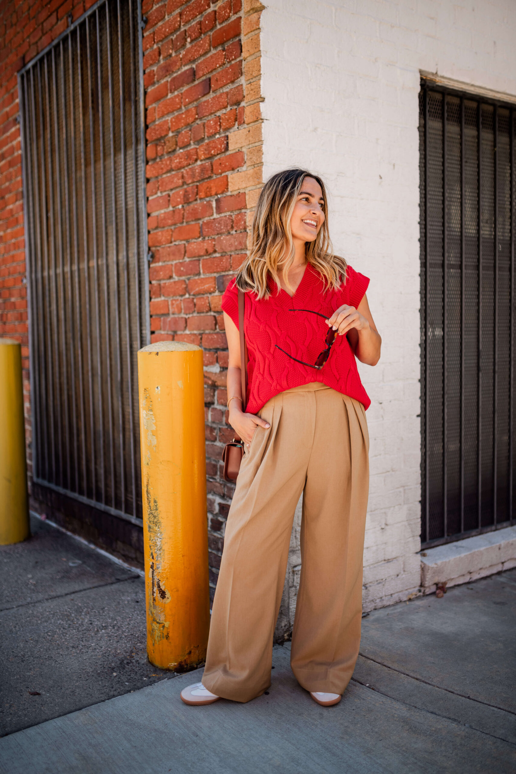 Sweater Vest and Wide Leg Trousers Sweater Vest and Wide Leg Trousers