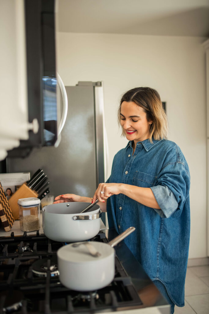 Caraway pans on stovetop
